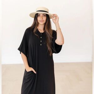 Dwell & Slumber Cafan Dress Blackk Size XS/S